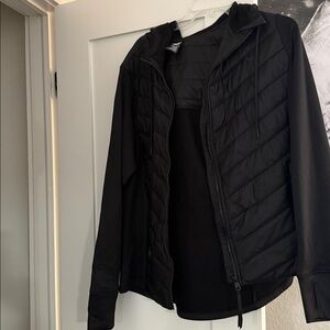 Black Quilted Jacket with Hood